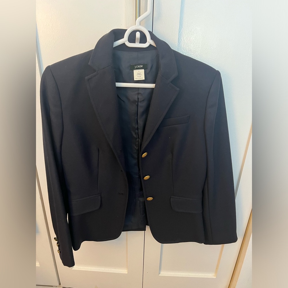 Navy J Crew Schoolboy Blazer Size 2